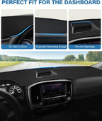 FIILINES Dash Cover for Chevrolet Colorado 2015-2022, Dashboard Mat Colorado Accessories Sunshade Nonslip Mesh Protector No G