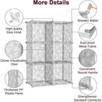 C&AHOME Cube Storage Organizer with Doors, 6-Cube Shelves, DIY Plastic Modular Bookshelf, Closet Clothes Storage Shelving Ide