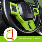 Hoolcar Interior Steering Wheel Cover ABS Trim Compatible with 2010-2017 Dodge RAM Accessories, Light Green