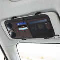 Car Visor Organizer,Premium Leather with a Hidden Zip Pocket, Sunglasses Organizer,3 Card Slots and a Stretch Mesh Pocket,Easy Installation,Compatible with Car Accessories for Vehicle, SUV, Truck