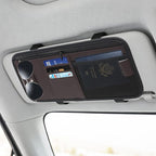 Car Visor Organizer,Premium Leather with a Hidden Zip Pocket, Sunglasses Organizer,3 Card Slots and a Stretch Mesh Pocket,Easy Installation,Compatible with Car Accessories for Vehicle, SUV, Truck