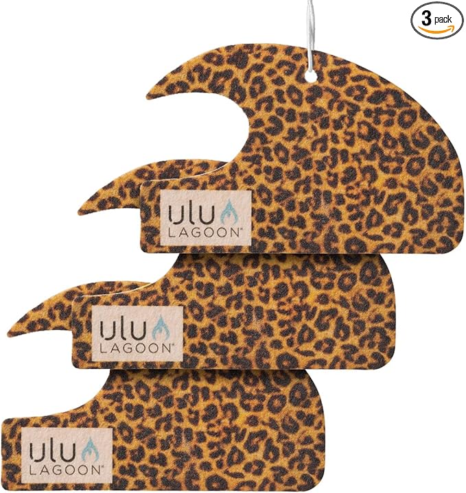 ulu Lagoon Hanging Car Air Freshener | Tropical Beach Coconut Surf Wax Scent Mini Wave | Long Lasting Car Freshener, Closet a