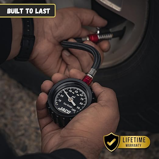 JACO ElitePro-X Tire Pressure Gauge with Lightning Chuck (100 PSI)