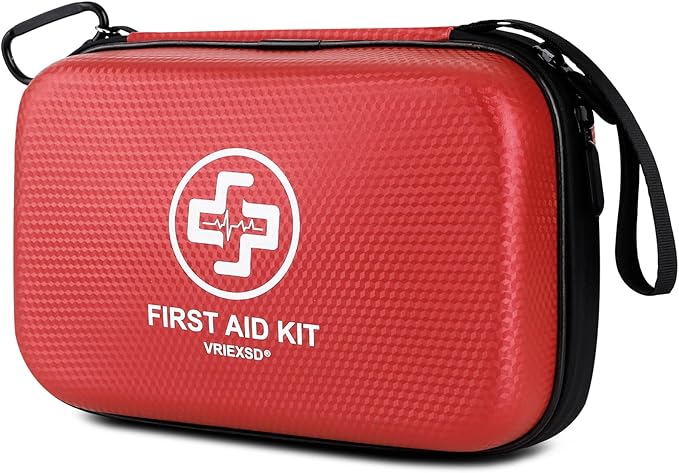 Premium First Aid Kit, 320 Piece Waterproof Hard Shell Eva First Aid Kit for Home, Camping, Cars, Hiking, Travel, Businesses 