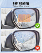 Passenger Side Heated Mirror Glass Fit For Toyota FJ Cruiser 2007 2008 2009 2010 2011 2012 2013 2014, Right Rearview Mirror with Blind Spot and Backing Plate