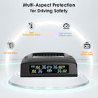 Tymate RV Tire Pressure Monitoring System, Solar Charge TPMS, 6 Sensors & 5 Alarm Modes, M7-3 2024 Updated Color Display, W/Repeater for Longer Distance Transmission, 0-87 PSI for RV Trailer Camper