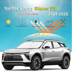 KMF 8pcs Thicken Sun Shades for Chevy Blazer EV 2024 2025 2026 Accessories,Full Car Window Covers Sunshade for Windshield Side Rear, UV Block and Blackout Privacy for Car Camping Outdoor