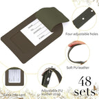 Amylove 48 Sets Leather Luggage Tags Bulk Wedding Favors Luggage Tags for Guests Bridal Gifts Wedding Bridal Shower Gift PU L