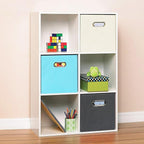 Yunkeeeper storage bins Cubes, Fabric Cube Organizer with Handle, Foldable Cube Bins for Cloth or Accessary Storage, 11x11x11