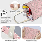 Cute Car Trash Can, Hanging Canvas Car Back Seat Organizer and Storage Bag, Funny Car Trash Bag For Travelling, Outdoor Cute Pink Heart Paw
