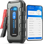 Car Battery Jump Starter and Battery Tester TOPDON 2-in-1 2200A Peak Jump Starter for Up to 8L Gas/6L Diesel Engines 12V