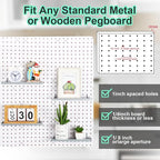 Lineshading 4 Pcs Pegboard Shelves, 10 x 4 Inch Metal Shelf Brackets Pegboard Tray Accessories Wall Organizer for Craft Room 
