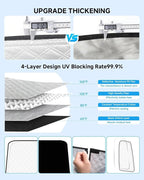 6pcs Thicken Full Car Window Shades for Toyota Camry 2025-now，Accessories, Reflective Windshield Sunshade Window Covers for Side Rear,UV Block and Blackout Privacy for Camping
