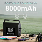 Hieha 4000A Portable Jump Starter with Air Compressor, 12V Car Battery Power (All Gas 8L Diesel) with 150PSI Tire Inflator