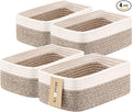 MiniArk Small Storage Baskets for Organizing | Closet Organizer Bins | Shelf Toy Basket | Woven Rope Baskets | Cube Decorativ