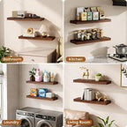 Floating Shelves for Wall Rustic Farmhouse 24 Inch Floating Shelf Wooden Shelves for Wall Pine Wood Shelf with Unique Natural