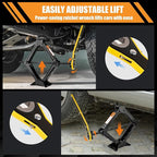 Portable Car Jack Kit, 2 Ton (4409 lbs) Scissor Jack for Car, Upgrade Emergency Spare Tire Changing Repair Kit, Scissor Jack 