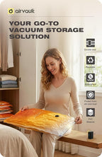 AirVault Vacuum Storage Bags for Travel & Home - Space Saver Compression Packing Bags Set for Clothes, Blankets & Seasonal St