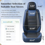 Coverado Car Seat Covers, Front Covers for Cars, Car Seat Cover Front Seats, Car Seat Protector Waterproof, Leather Car Seat 