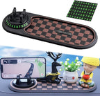 Multifunction Car Anti-Slip Mat, Car Anti Slip Mat Phone Holder, 3-in-1 Rotating Dashboard Mat: Phone Holder + Temporary Park