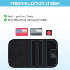 KENOBE Molle Car Sun Visor Organizer, Zipper Pouch with Glasses Clip, Semi-Rigid Tactical Panel for Car Accessories, Fits Most Vehicles, SUVs, Trucks, Black