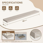 Dreamland 55 Inches Floating Shelves for Wall, 8" Deep Long Floating Shelves Set of 1, Large Display & Storage Shelf, Wall Sh