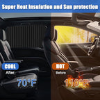 XCBYT Car Window Shades - 4 Pack Car Privacy Curtains 99% UV Light Block Side Window Covers for Van SUV Pickup Truck Keeps Cooler for Sleeping Camping