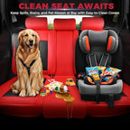 FREESOO Car Seat Covers Full Set, Black Red Waterproof Car Seat Cover, Leather Seat Covers for Trucks, Luxury Car Seat Covers
