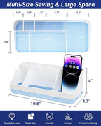 Bathroom Counter Organizer and Storage, 7 Slots Detachable Toothbrush Holders for Bathrooms, Anti-Slip Electric Toothbrush an
