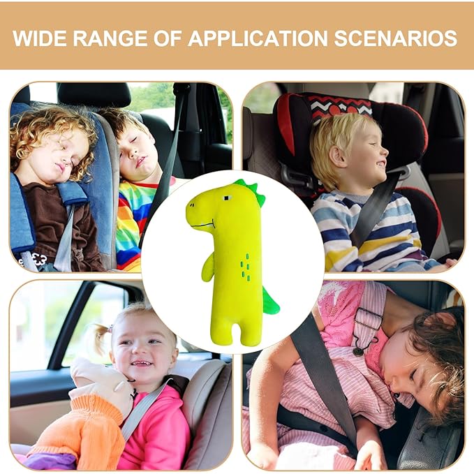 Children seat Belt Pillow Soft, Universal Seatbelt Pillow for Kids, Seat Belt Adjuster and Seatbelt Pillow for Kids Travel, for All Car Seats, Stroller, Pushcar (C)