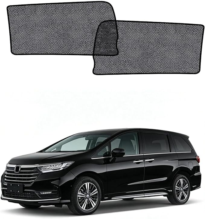 Car Window Shades for Honda Odyssey(2022-2025), 2-Pack Rear Window Sun Shades for Baby – Breathable Mesh, UV & Heat Blocker, Privacy Protection for Camping, Travel, Sleep & Nursing