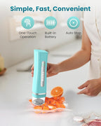 FEPPO Vacuum Sealer for Food with Visible Water Tank, Handheld Saver Compact Vacuum Sealer Machine with 30 Reusable Bags for 