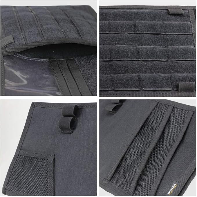 WYNEX Tactical Car Visor Organizer with Double-Sided MOLLE Panel, Universal Vehicle Sun Visor Storage for Essentials & Gear, Compatible with Cars, Pickup Trucks, Vans, SUVs