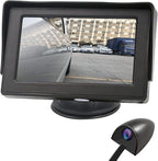 3T6B Side View Camera and 4.3” Monitor Kit, Car Door Tape Mounting Blind Spot Camera, Parking Assistance System with HD LCD S