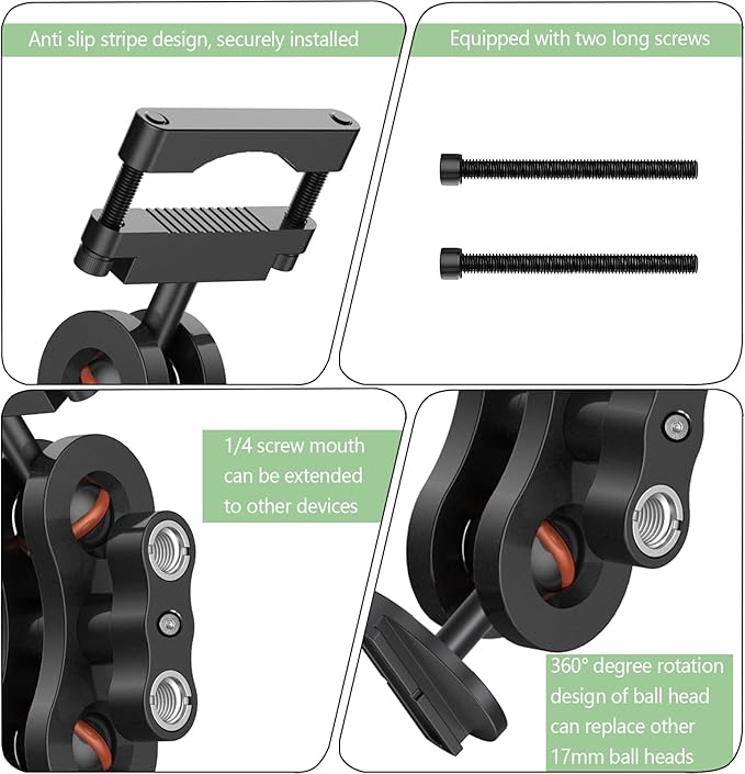 Dash Cam Mount, Aluminum Rearview Mirror Bracket Installation Kit, for Rove R2-4K, R2-4K PRO and R2-4K Dual Car Dash Cams