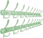 Dseap Coat Rack Wall Mount - 38” Long 10-Tri-Hooks Heavy Duty Coat Hanger Rail Wall Hooks for Hanging Coats Hats Clothing Clo