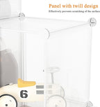 AWTATOS Cube Storage Organizer, Closet Organizers and Storage, 6 Cube Shelves Bookshelf, DIY Stackable Plastic Clothes Organi