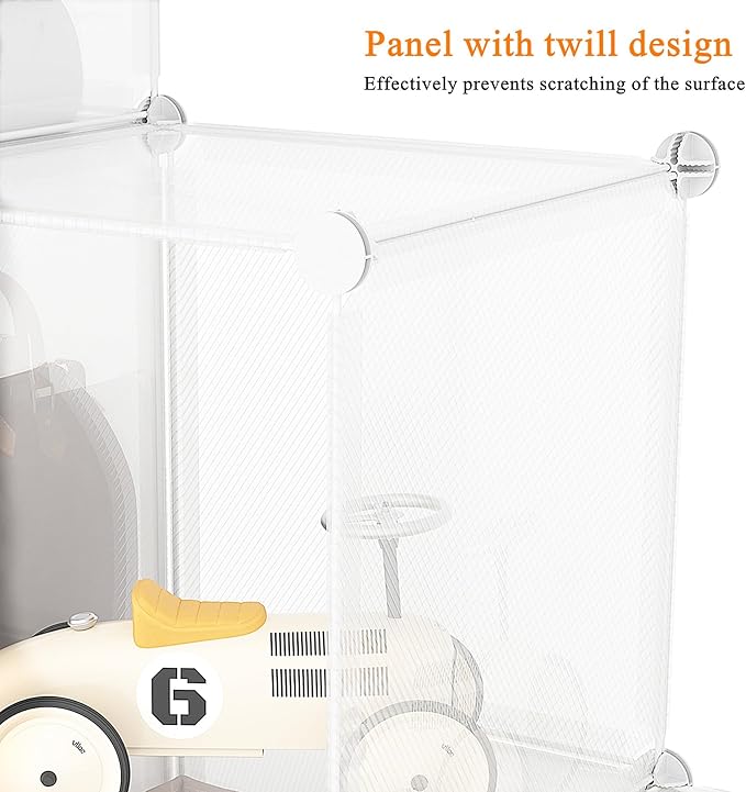 AWTATOS Cube Storage Organizer, Closet Organizers and Storage, 6 Cube Shelves Bookshelf, DIY Stackable Plastic Clothes Organi