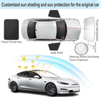 3PCS Car Window Shades Front Windshield Sun Shade Foldable Window Shade Custom Fit for 2012-2024 Tesla Model S Accessories Car Shades for Front Windows Anti-UV Rays Block Heat