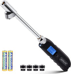 SAFELIFE Digital Tire Pressure Gauge, Heavy Duty Dual Head Stainless Steel Made Swivel Air Chuck Tire Pressure for Truck RV with Backlit LCD and Flashlight-230 PSI