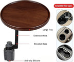 Car Desk 360° Rotating Wood Cup Holder Table for Car Center Car Accessories Car Tray for Laptop Compatible with Most Vehicle