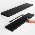 Fun Memories Floating Shelves for Wall, Rustic Wood Wall Mounted Shelves for Bathroom, Bedroom, Living Room & Kitchen, Storag