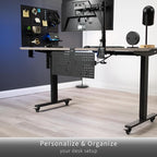 VIVO Steel Clamp-on Desk Pegboard, 24 x 20 inch Privacy Panel, Magnetic Peg Board, Office Accessory Organizer, Above or Under