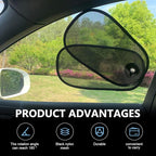 2 PCS Car Window Shades for Baby, Adjustable Side Window Sun Shade, 15.75" × 8.27" Mesh Sun Shade Blocker, Fit for Driver/Passenger/Rear/Back/Windows (Black)