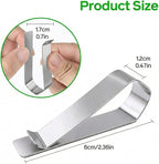 12-Pack Stainless Steel Clips with 3M Adhesive – Sun Visor Mounting Kit for Photo Frames (Not Included), Strong Hold Clips for Car Visor Organizer, Photo Wall, Home Office Decoration