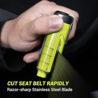 SodaRide Window Breaker Seatbelt Cutter with Flashlight,3 in 1 Car Escape Tool Key Chain,Safe Hammer Glass Breaker Under Wate