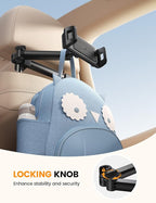 Lamicall Car Headrest Tablet Holder - [Foldable Clip] [Lockable] Tablet Mount for Car Backseat, Car Accessories for Kids, for iPad Pro, Air, Mini, Galaxy Tab, Fire HD, 5.4-13" Tablets and Phones
