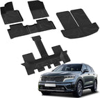 LASFIT Floor Mats & Backrest Mats & Cargo Mat for Kia Sorento 2026 2025 2024 2023 2022 2021 (Not Fit for Hybrid & PHEV) All Weather TPE Custom Fit Floor Liners Full Set Car Mats Acessoires, Black