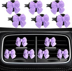 Dotesy 16 Pcs Bling Car Steering Wheel Cover Set with Crystal Seatbelt Shoulder Pads Diamond Butterfly Car Accessories for Women (Purple)