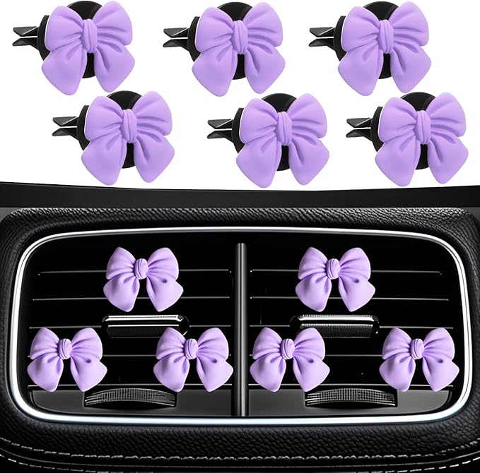 Dotesy 16 Pcs Bling Car Steering Wheel Cover Set with Crystal Seatbelt Shoulder Pads Diamond Butterfly Car Accessories for Women (Purple)